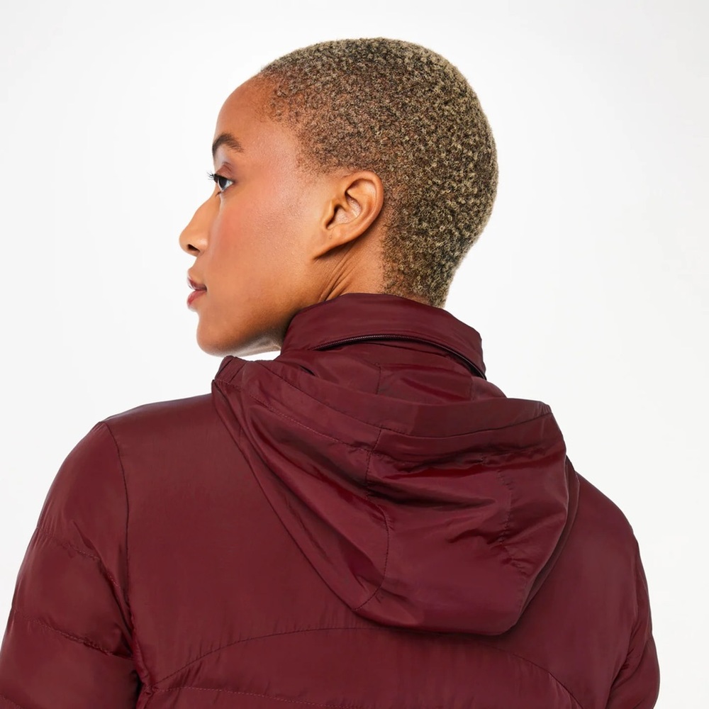 Figs Women's Puffer Jacket - Burgundy - Picture 3 of 4